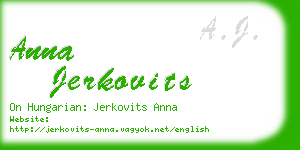 anna jerkovits business card